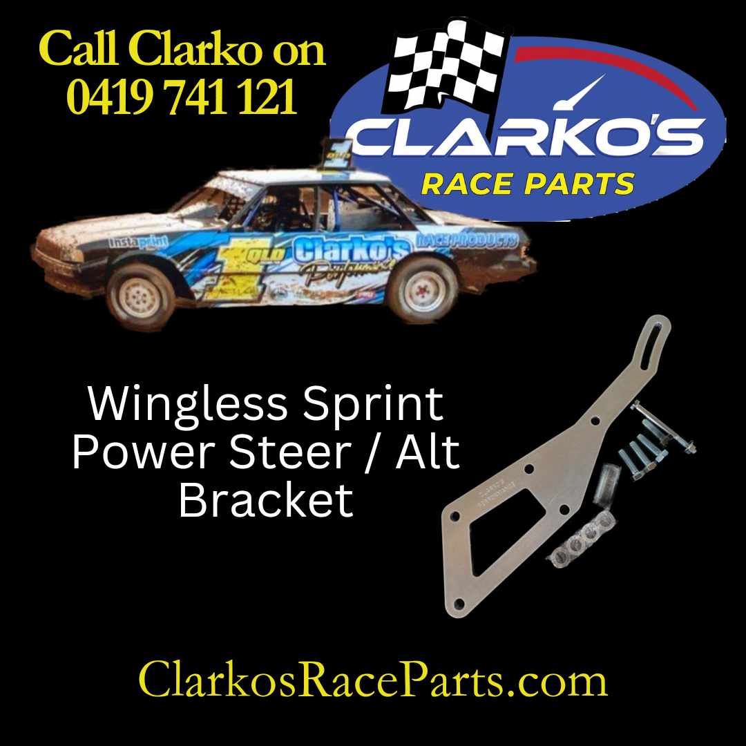 Wingless sprint power steer / alt bracket