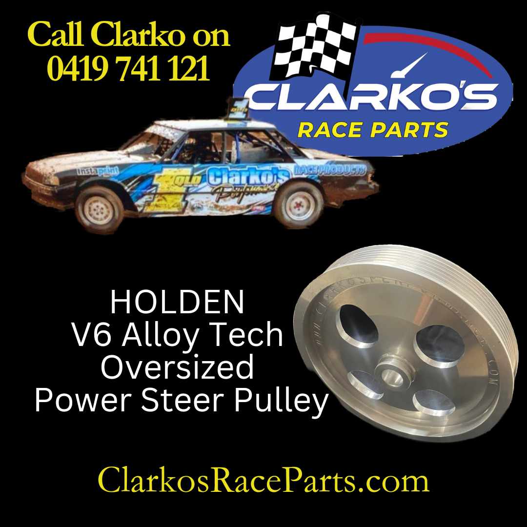 Holden V6 Aloy Tec over size race series pulleys